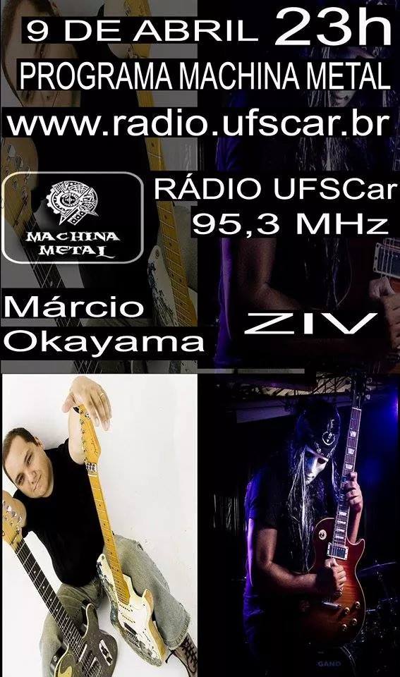 Marcio Okayama e ZIV no programa Machina Metal da radio Ufscar